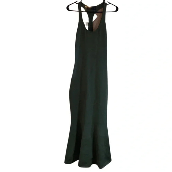 Brandon Maxwell Racerback Bodycon Midi Dress Green Size Small - Picture 2 of 10